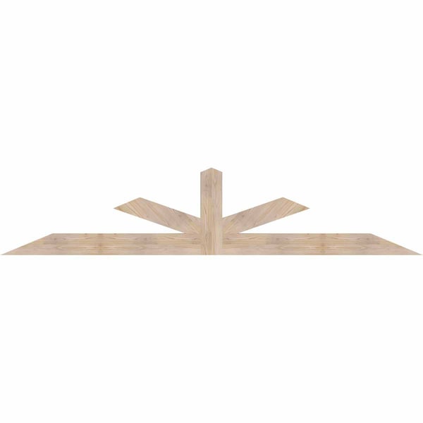 Ekena Millwork Saratoga Smooth Timber Gable Bracket, Douglas Fir, 108"W x 22"H x 3 1/2"D x 5 1/2"F, 5/12 Pitch GBW108X22X0406SAR00SDF - main